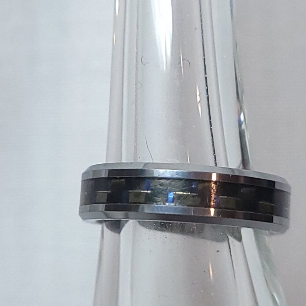 Tungsten Carbide Inlay Ring - Picture 2 of 5